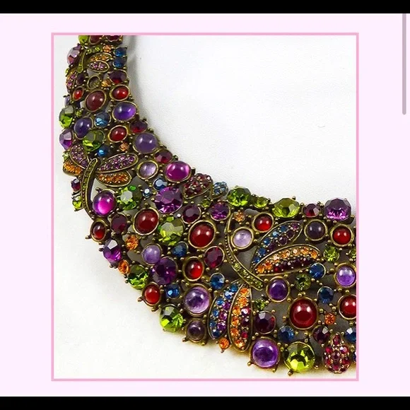 Heidi Daus Dragonfly Statement Bib Necklace Factory Sealed